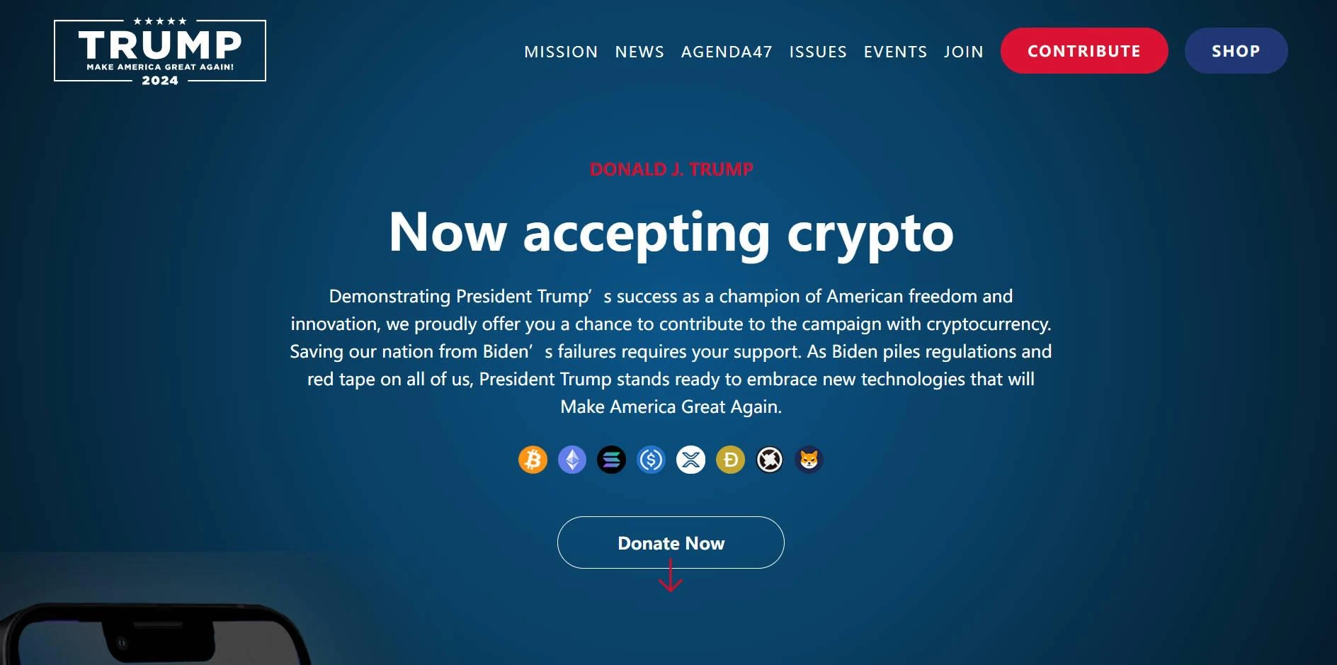 加密货币成为美国大选新筹码:特朗普接受代币捐款,拜登招聘Meme经理插图1 加密货币成为美国大选新筹码:特朗普接受代币捐款,拜登招聘Meme经理