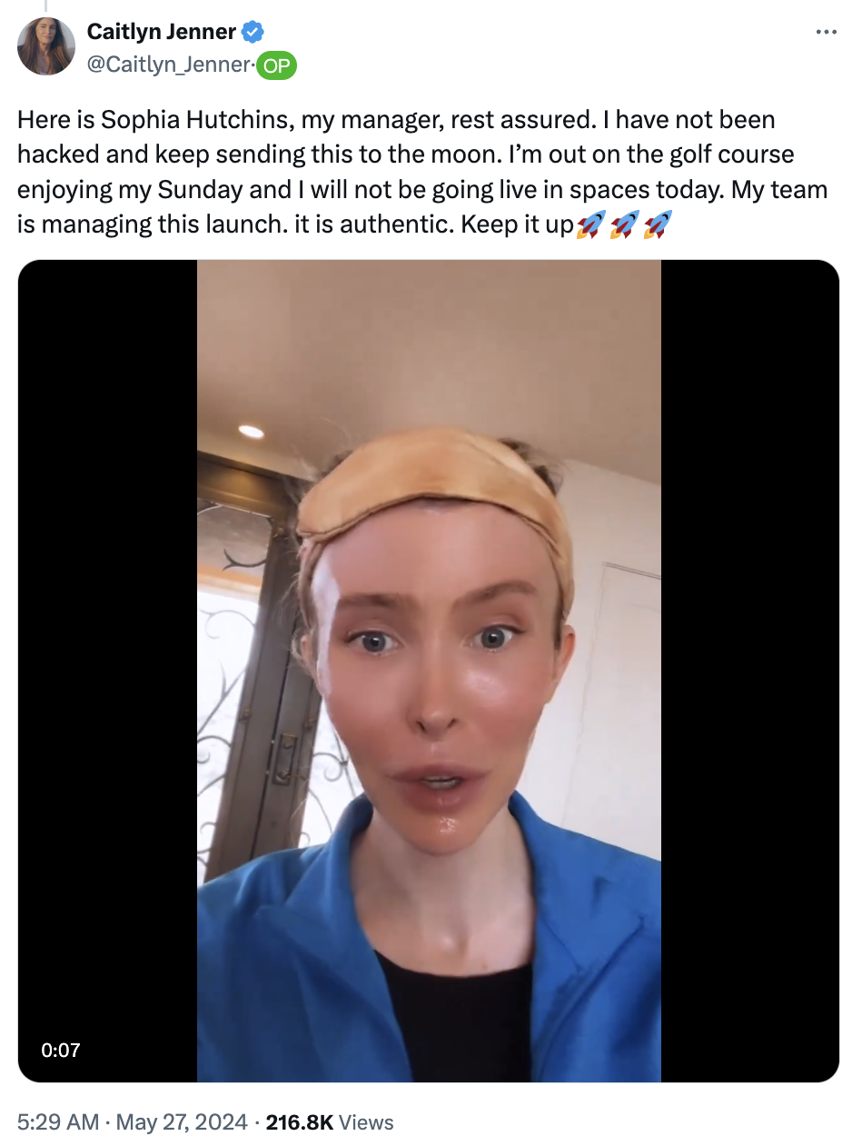 8 小时 160 倍,卡戴珊的变性继父发币了?插图3 8 小时 160 倍,卡戴珊的变性继父发币了?