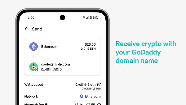 ENS与GoDaddy展开合作 Web3域名注册赛道即将成为风口?插图1 ENS与GoDaddy展开合作 Web3域名注册赛道即将成为风口?