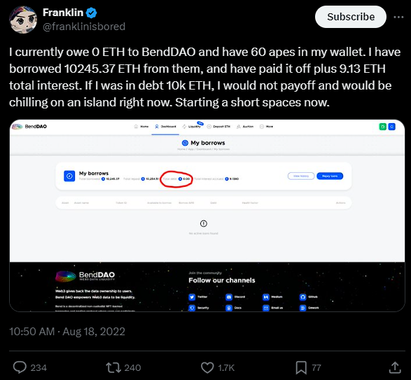 NFT巨鲸交易兴衰史:从获利1500多万美元到失去一切插图9 NFT巨鲸交易兴衰史:从获利1500多万美元到失去一切