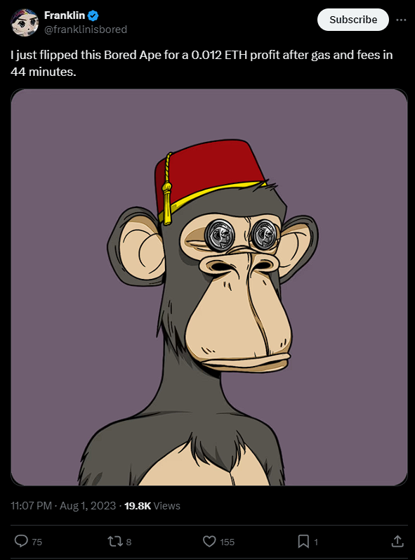 NFT巨鲸交易兴衰史:从获利1500多万美元到失去一切插图14 NFT巨鲸交易兴衰史:从获利1500多万美元到失去一切