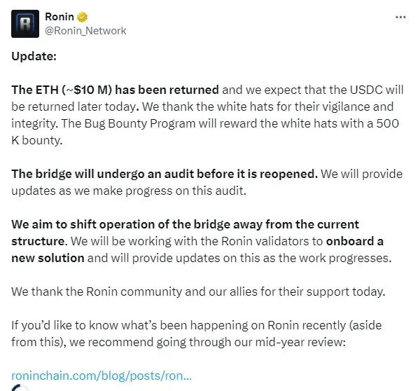 为何黑客钟情Ronin?三次攻击背后的隐患插图 为何黑客钟情Ronin?三次攻击背后的隐患